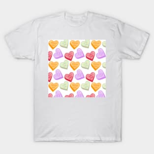 Girl Power heart Candy Pattern T-Shirt